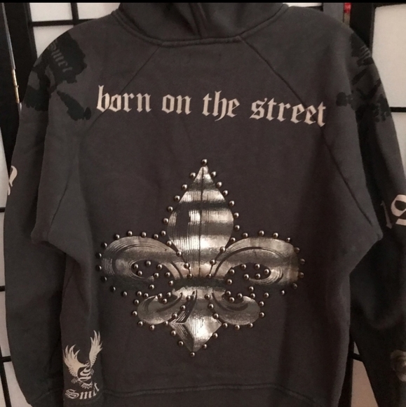 Rare vintage SMET studded hoodie - Picture 2 of 7